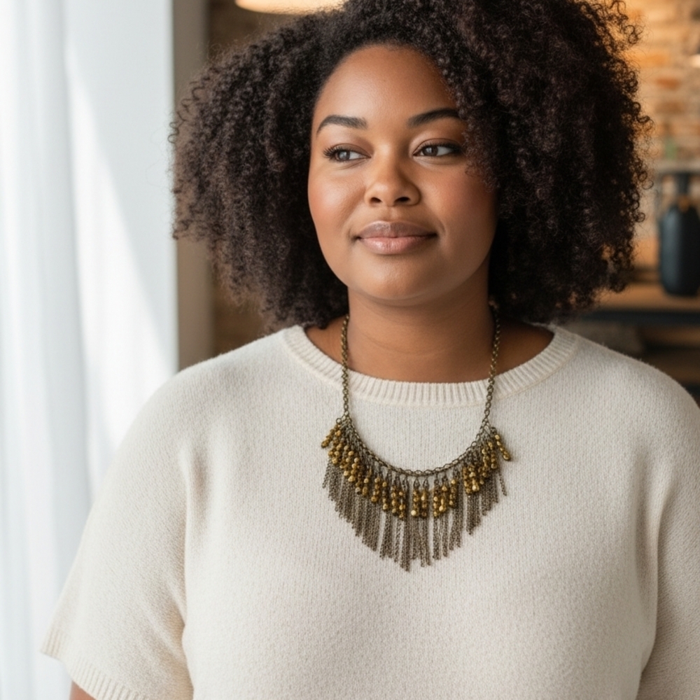 Paparazzi Brass And Gold Statement Necklace (374)